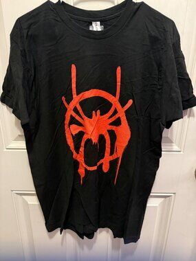 Spider-Man Miles Morales Live In Concert Black T-Shirt Large Marvel Graphic Tee
